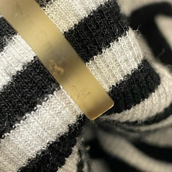 Heather by Bordeaux All Day Tee Boat Neck Striped Top w/Cinched Waist (Med - Picture 6 of 10